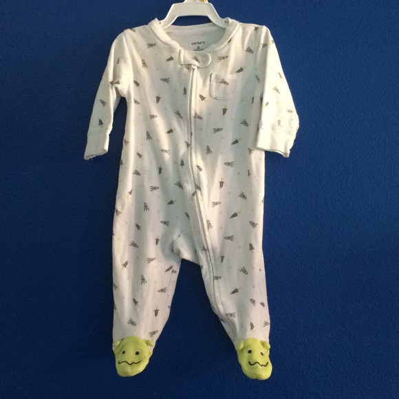 Carters Baby Boys Cotton Sleep and Play Footed Pajama 3 Months, Space Aliens